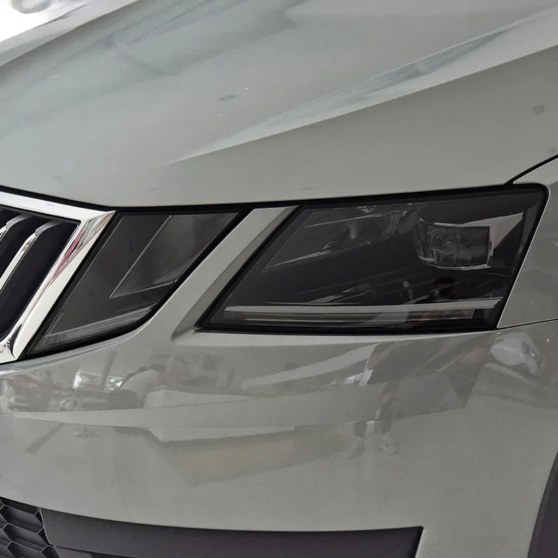 Car Headlight Protective Film Headlamp Restoration Transparent Black TPU Sticker For Skoda Octavia 2017 2018 2019 Accessories