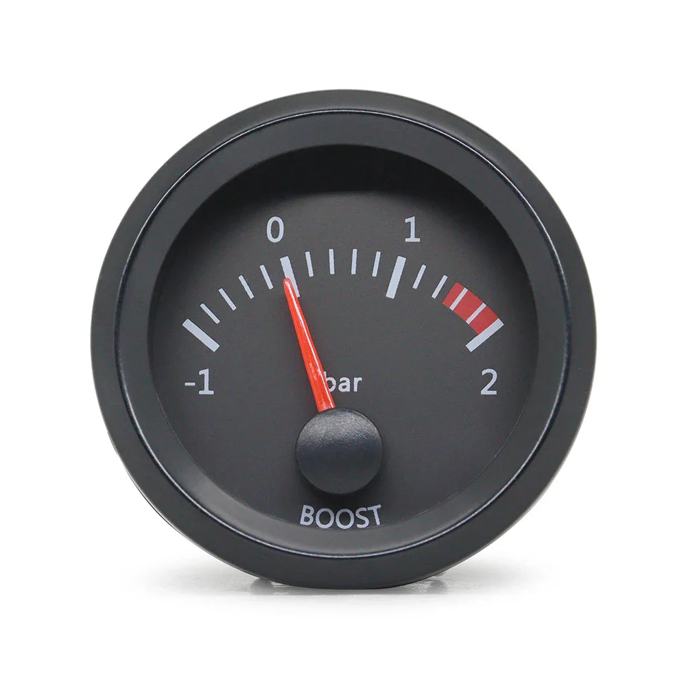 52MM Gauge 12V Water Temp Oil Temp Gauge Oil Press Fuel Volts Gauge Air Fuel Ratio Boost Exhaust Temp Meter Black Face Gauge