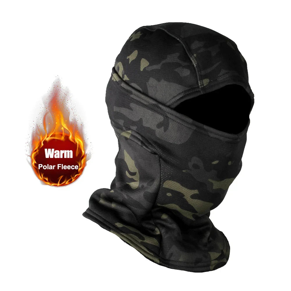 Winter Fleece Camouflage Balaclava - Cold-Proof Full Face Mask for Skiing & Cycling