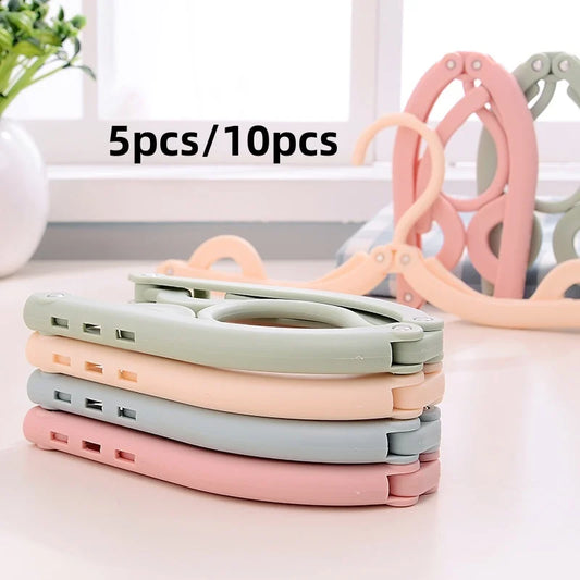 5/10PCS Foldable Portable Clothes Hangers – Travel & Home Storage Rack