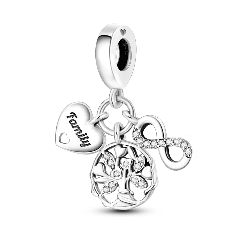 925 Sterling Silver Pink Butterfly & Luminous Firefly Charm – Dangle Bead for Bracelet or Necklace | Elegant DIY Jewelry Gift for Women