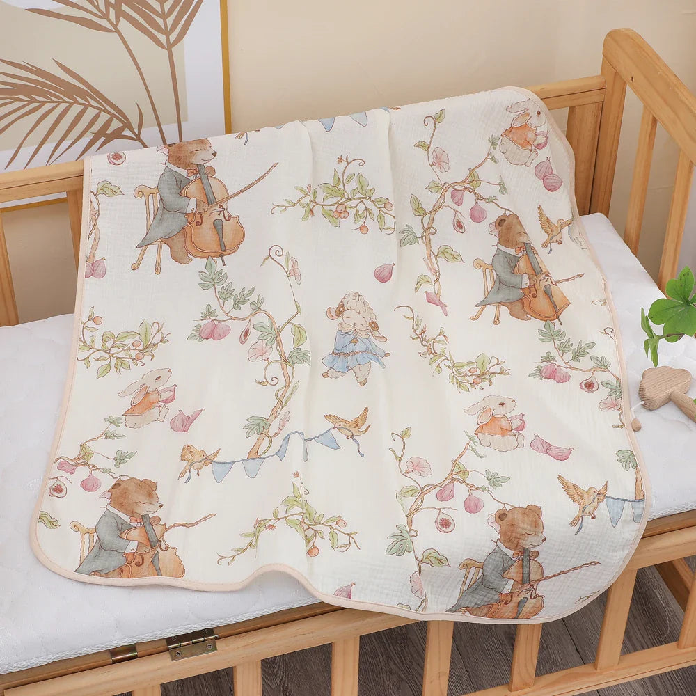 Newborn baby bath towel pure cotton gauze bath towel Class A soft children's blanket absorbent newborn baby blanket