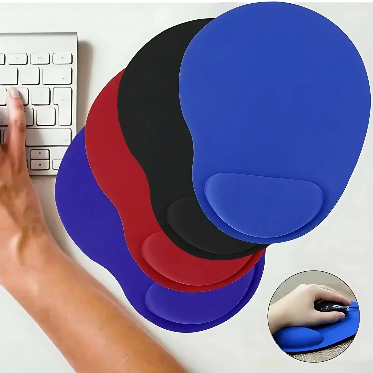 Ergonomic Wrist Rest Mouse Pad for PC & Laptop – Soft Non-Slip Rubber Mat with Comfortable Wrist Support