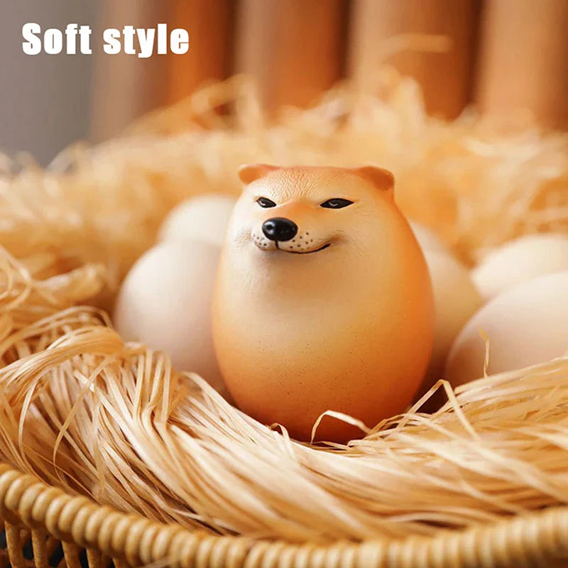 Shibako Dog Egg Creative Shiba Inu Realistic Egg Shape Desk Decor Dog & Egg Union Decorations For Home Offices Fun Gifts