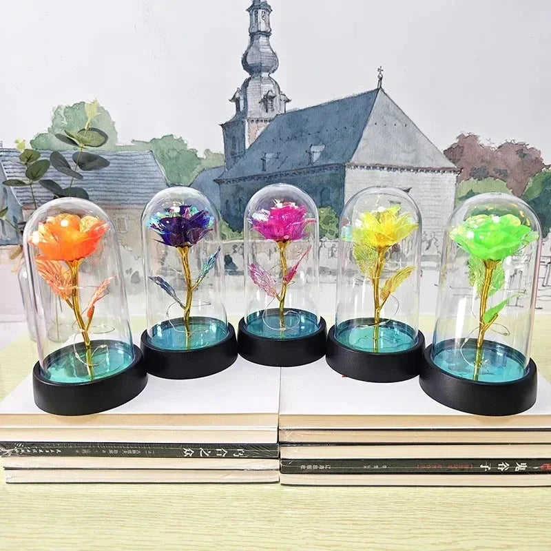 LED Rose Night Light – Realistic Eternal Flower Romantic Decor