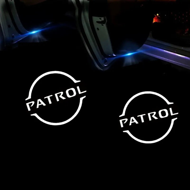 Led Car Door Welcome Light Logo Projector for Nissan Patrol 2010-2021 Ghost Shadow Atmosphere Lamps Auto Accessories