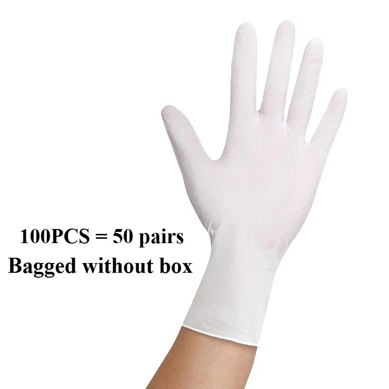 White Nitrile Disposable Gloves – Powder-Free, Latex-Free Household Use