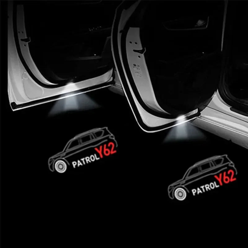 Led Car Door Welcome Light Logo Projector for Nissan Patrol 2010-2021 Ghost Shadow Atmosphere Lamps Auto Accessories