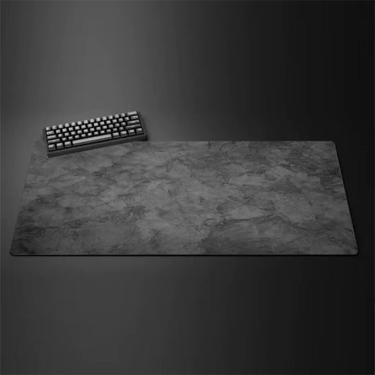 Gray Mouse Pad – Large & Small Overlocked XXL Desktop Keyboard Table Pad, Gaming Desk Mat for PC & Computer Accessories