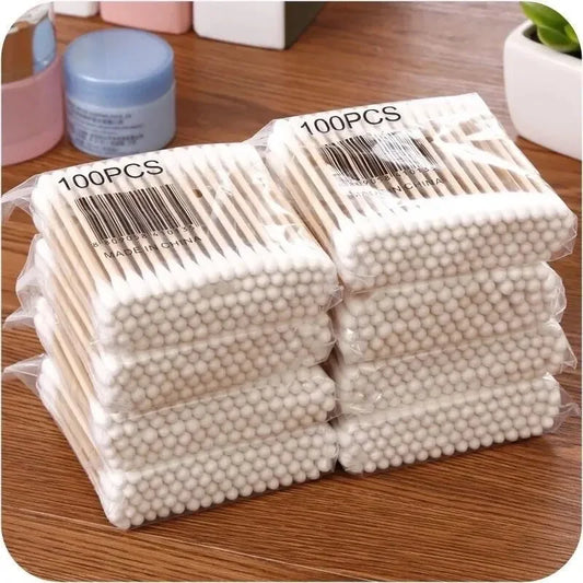 Eco-Friendly Wooden Cotton Swabs – Safe & Versatile