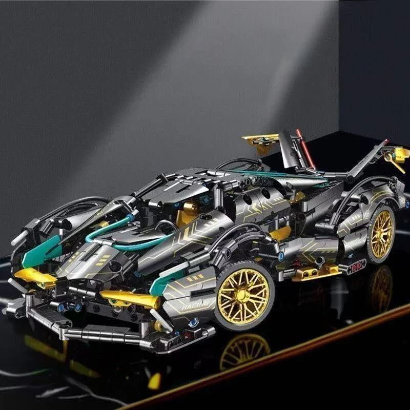 1638-Piece Racing Car Building Block Set - High-Quality DIY Educational Toys and Cool Collectibles! Perfect Gift for Christmas, Birthdays and Special Occasions