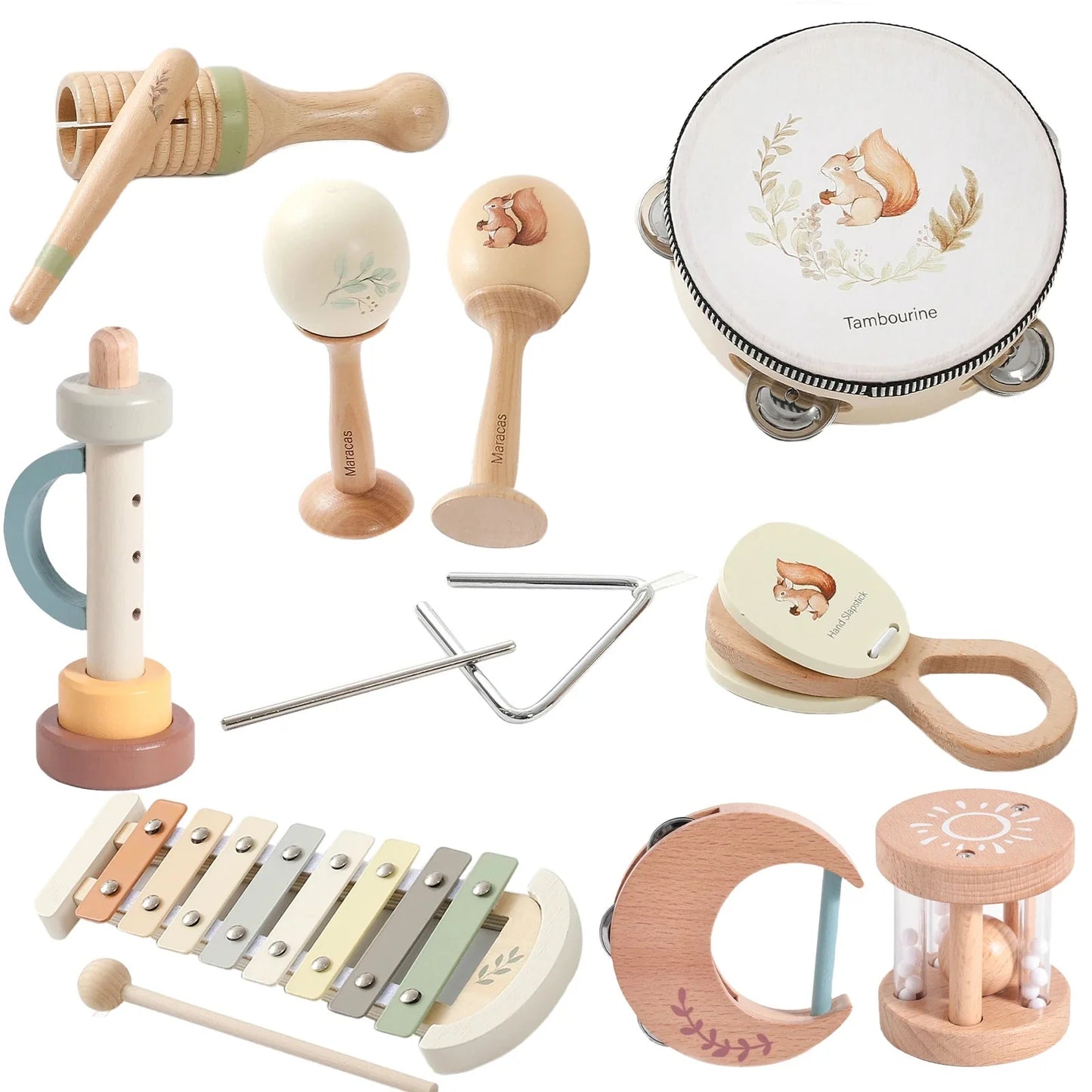 Montessori Musical Instruments Baby Drum Xylophone Toy