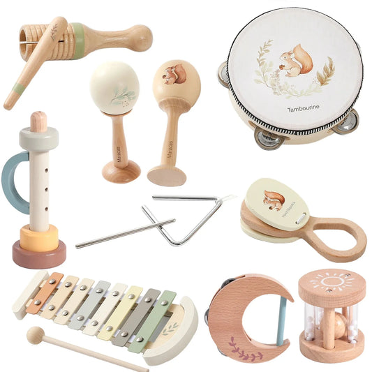 Montessori Musical Instruments Baby Drum Xylophone Toy