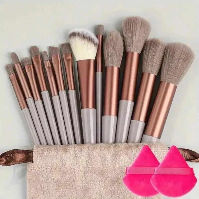 Soft Fluffy Professional Makeup Brush Set - 13-16pcs for Foundation, Eyeshadow, and More