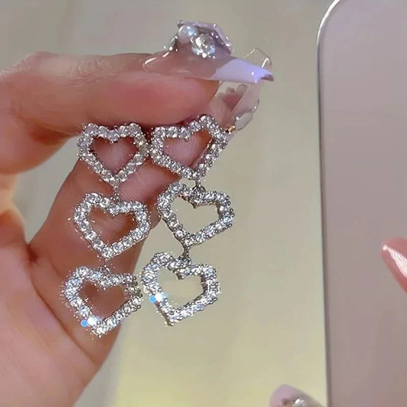 2024 Stars Tassel Earrings – Korean Rhinestone Drop Earrings for Women