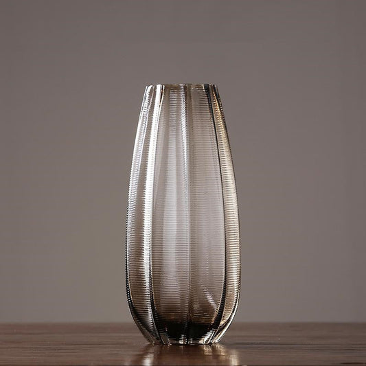 Colored Transparent Glass Vase With Diamonds