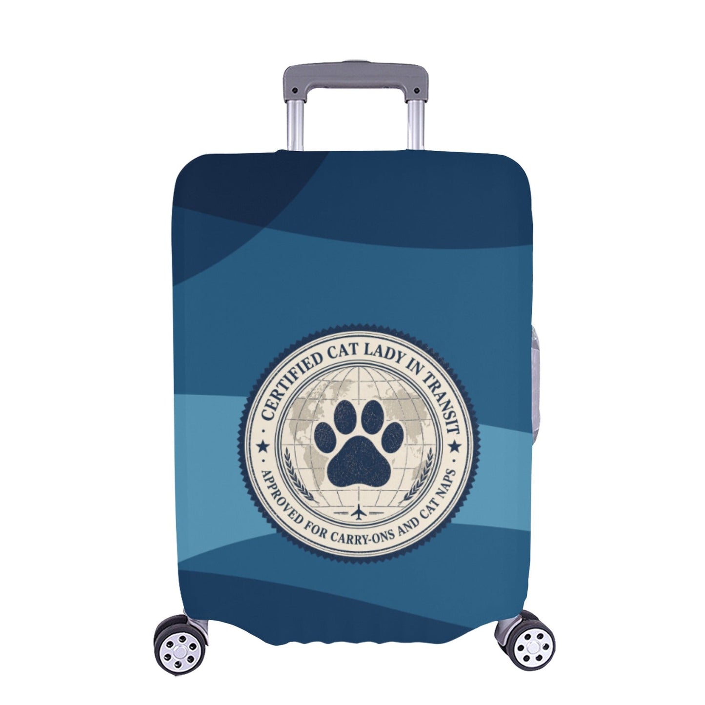 Certified Cat Lady in Transit – Luggage Cover (28"–30") (Extra Large)