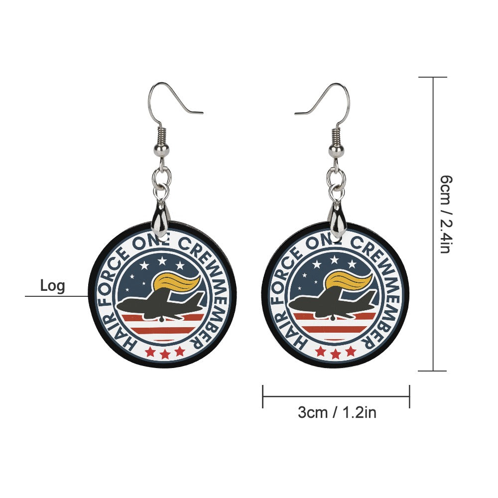 Hair Force One Crew Member Statement Earrings