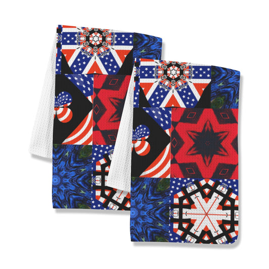 4th of July Pattern Kitchen Towel 40X60cm(One Side Printing)(Pack of 2)(Made in USA)