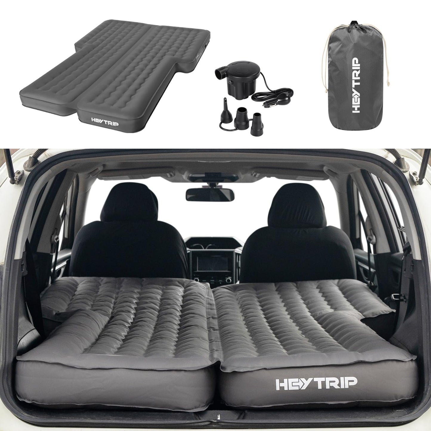 HEYTRIP Widen SUV Air Mattress for Car Camping Inflatable 6 Inch Thickened SUV Mattress Camping Bed Adjustable Firmness Car Air Mattress Fit Midsize SUVs - Durability Oxford (74 x 51 x 6 Inch)