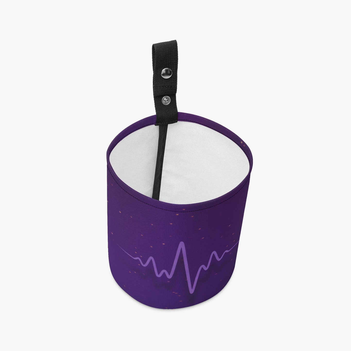 Neurostrong Car Trash Can – Purple EEG Wave Hanging Organizer