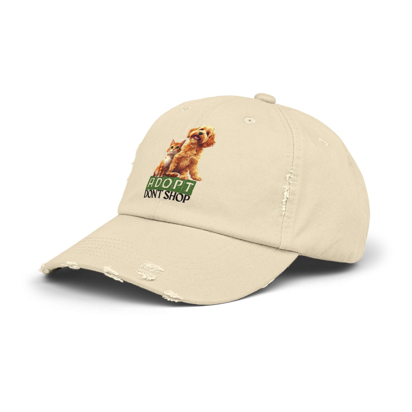Adopt Don’t Shop Distressed Cap for Pet Lovers