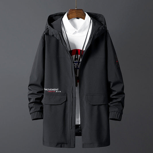 Fashion Men's Plus Size Casual Trench Coat