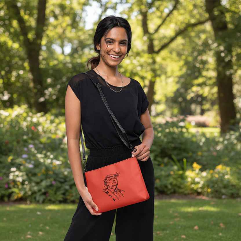 USA Swoop Crossbody Bag – Minimalist Line Art Statement Bag