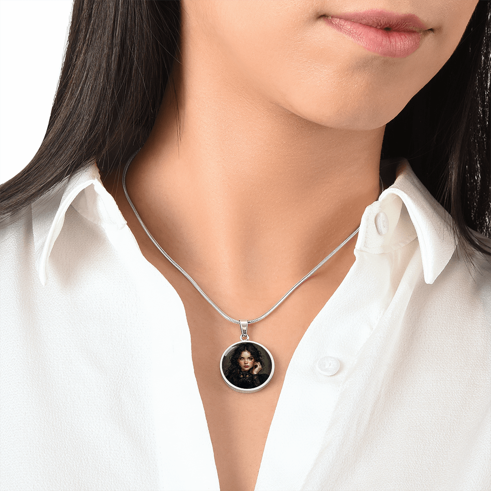 Amber Eyed Cat Lady Necklace for Cat Lovers
