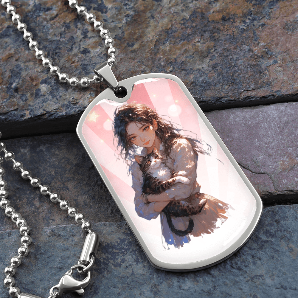 Anime Cat Lady Necklace
