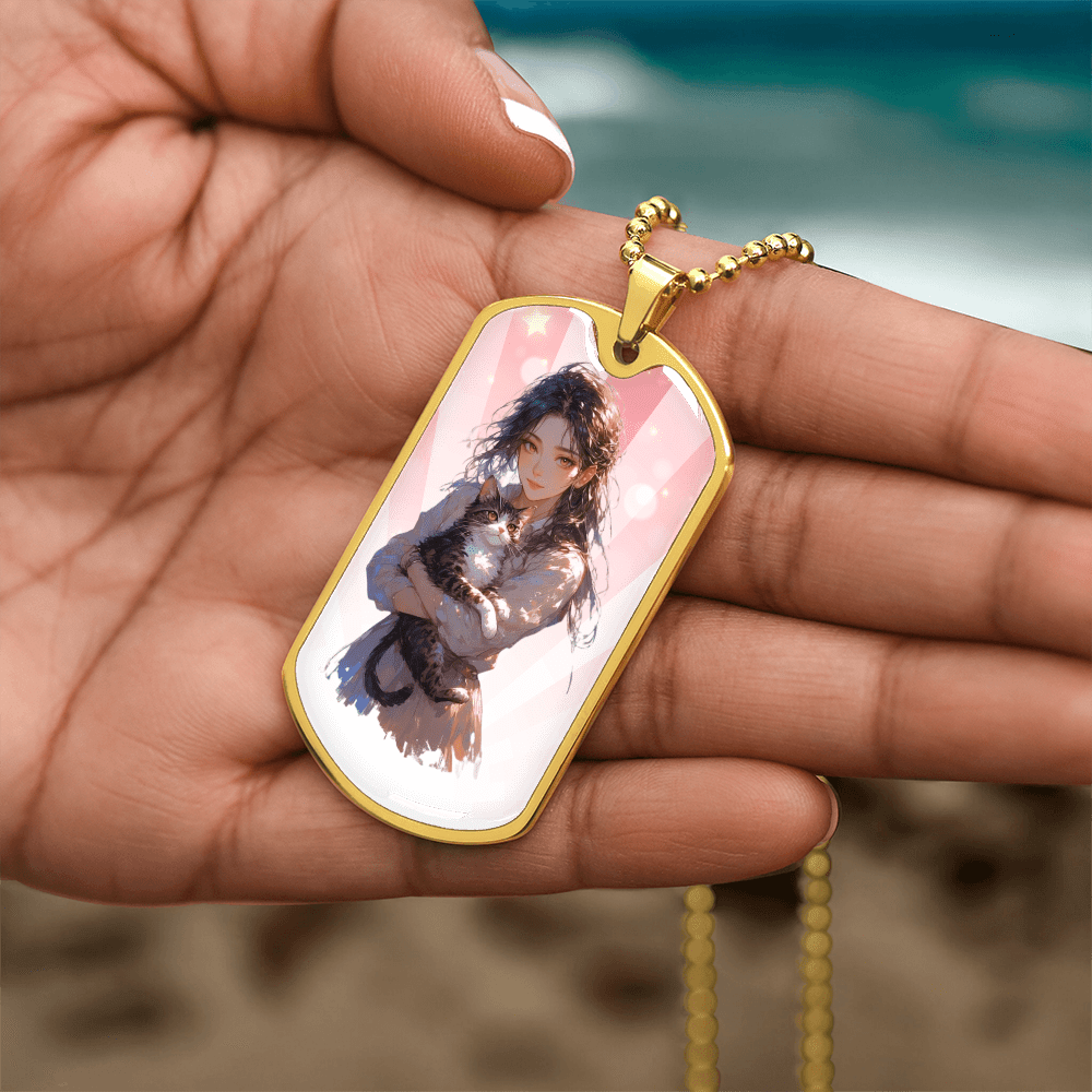 Anime Cat Lady Necklace