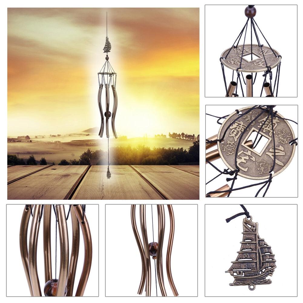 Antique Wind Chimes Amazing Grace Deep Tuned Amazing Grace Bells Wind-chime Chapel Bells Resonant Door Wall Hanging Home Décor Deep Tone Resonant Sound Church Bell Wind Chime