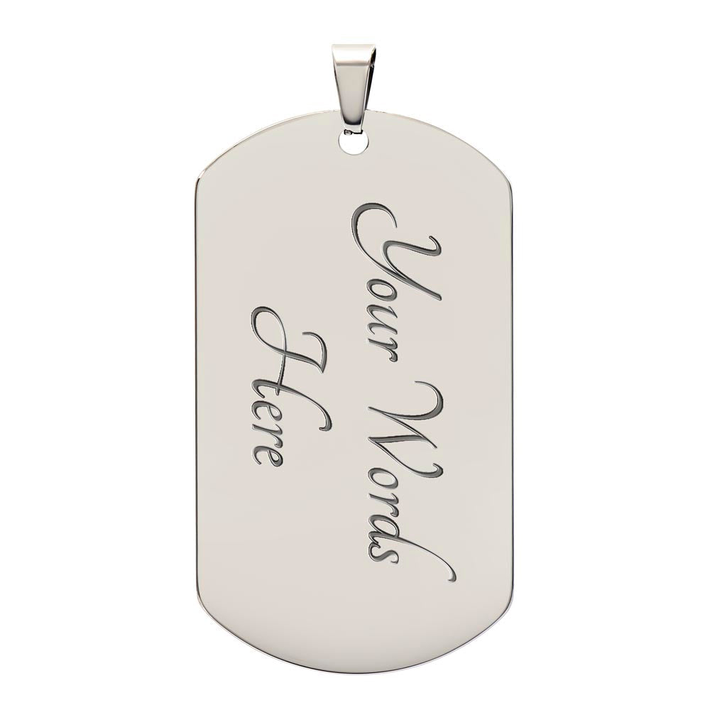 4th of July Bald Eagle Graphic Dog Tags Necklace