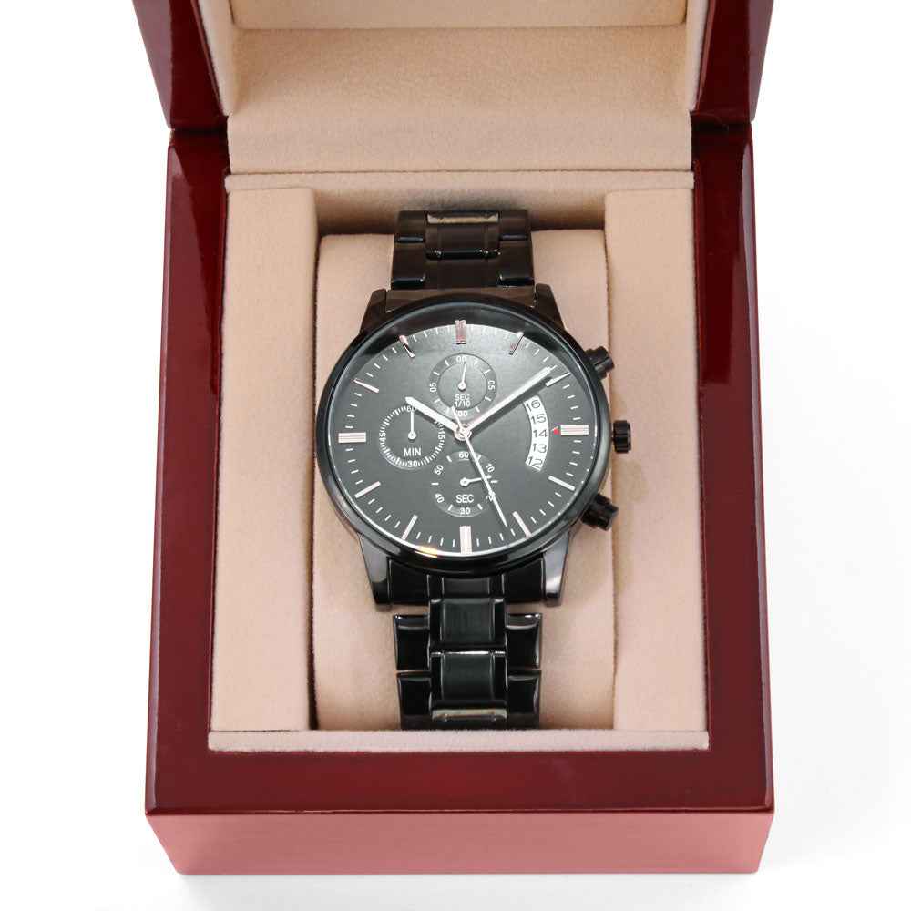 Still Here. Still Ticking. Engraved Chronograph Watch | Epilepsy Awareness Gift