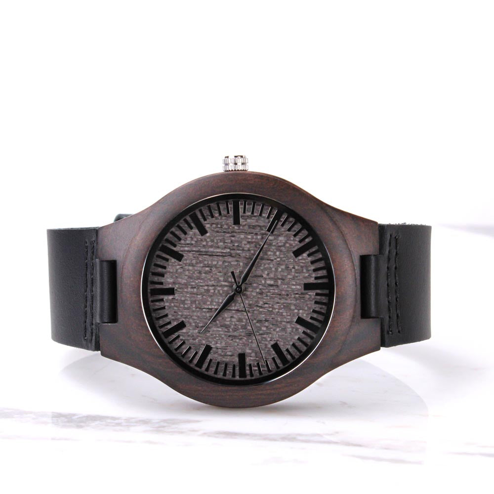 You Are My Happily Ever After Engraved Wooden Watch