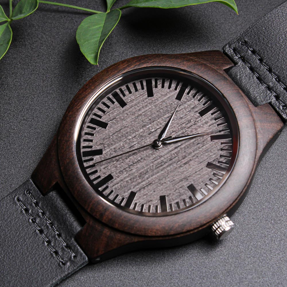 You Are My Happily Ever After Engraved Wooden Watch