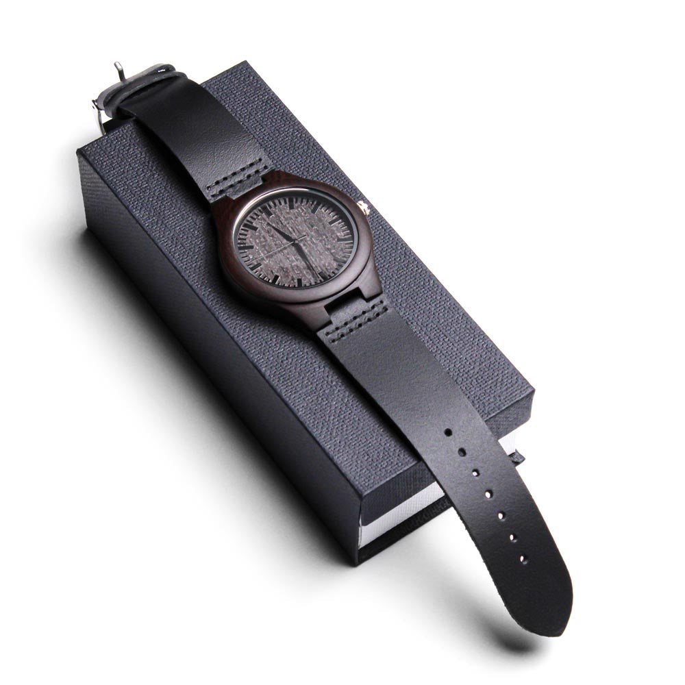 Come to Me I'll Give You Rest Faith Based Engraved Wooden Watch
