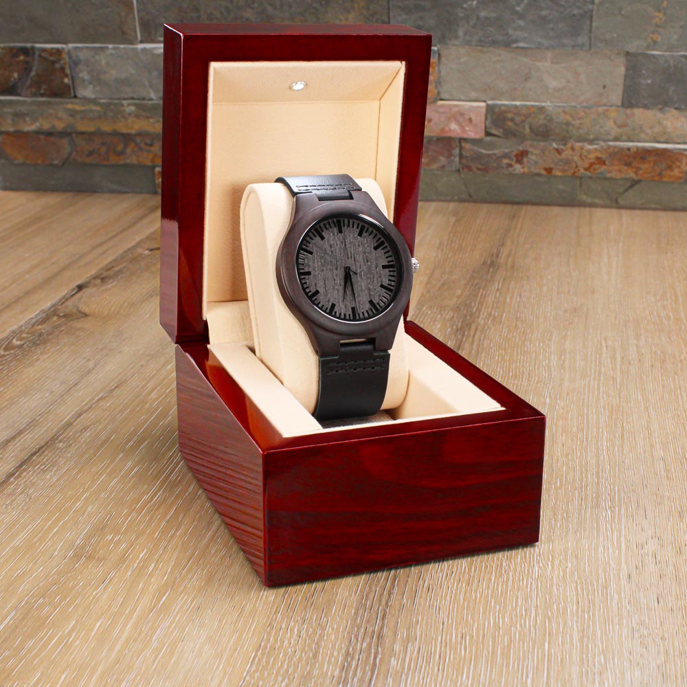 I Almost Love You More Than Bacon Funny Engraved Wooden Watch