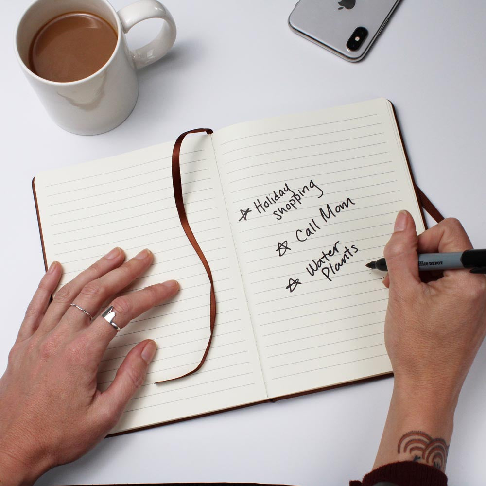 Mama with Hearts Graphic Leather Journal