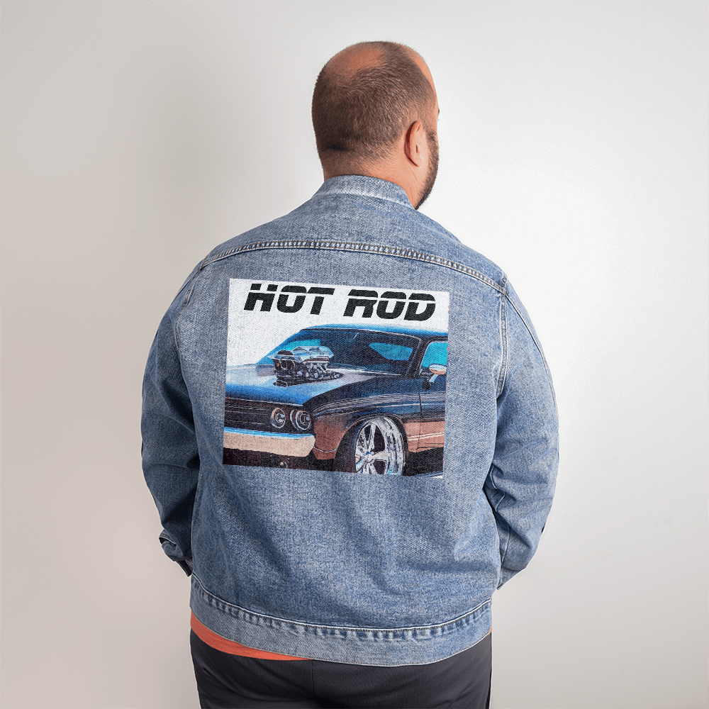 Hot Rod Muscle Car Men's DTG Denim Jacket