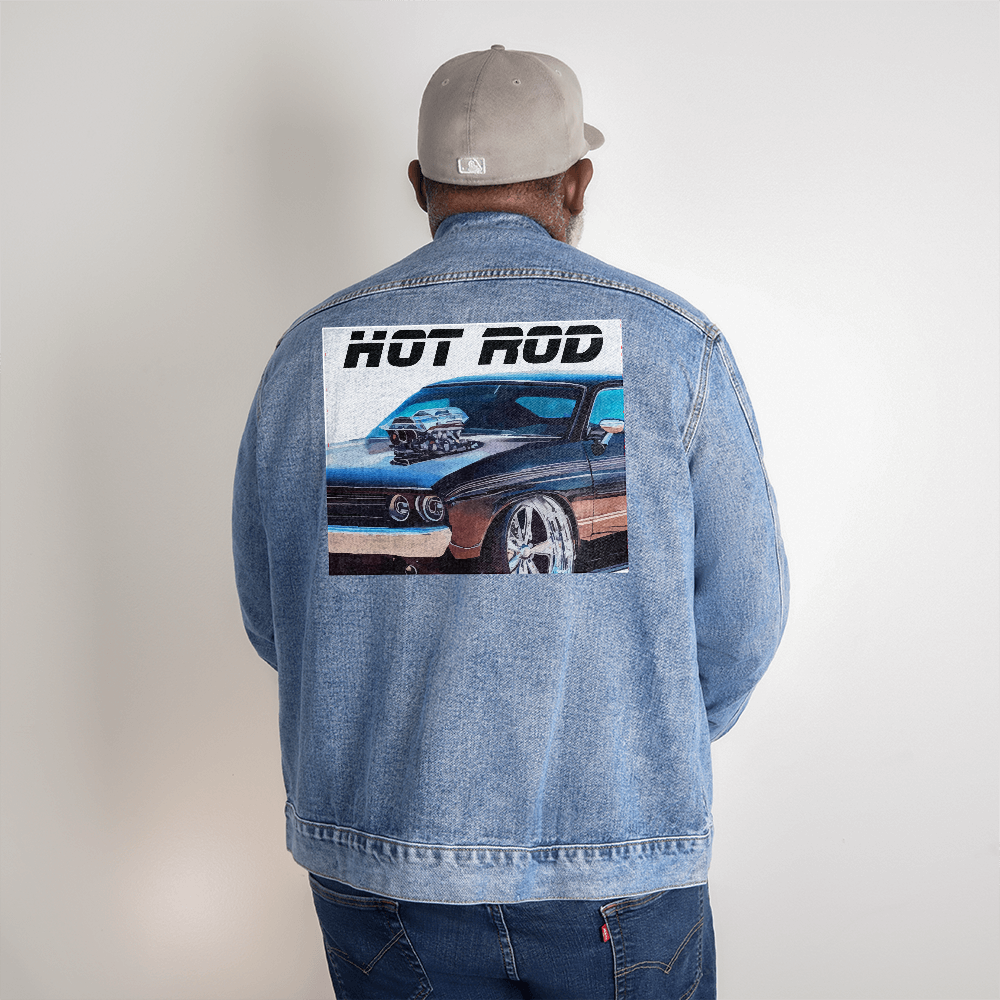 Hot Rod Muscle Car Men's DTG Denim Jacket