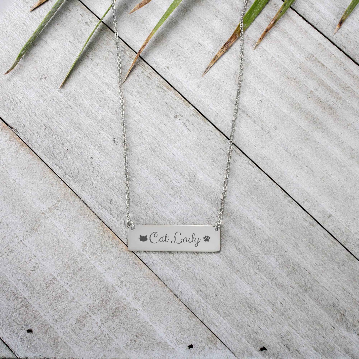 Cat Lady Horizontal Bar Necklace