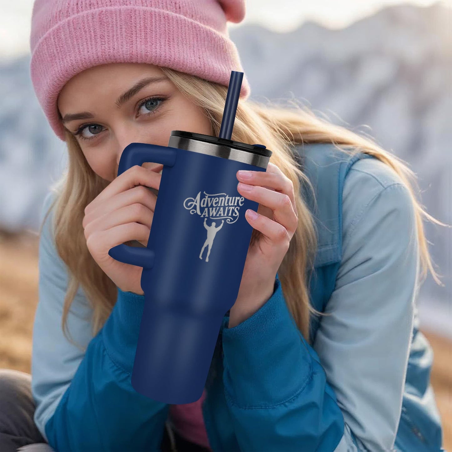 Adventure Awaits Graduation Pinnacle Engraved 40 oz Tumbler