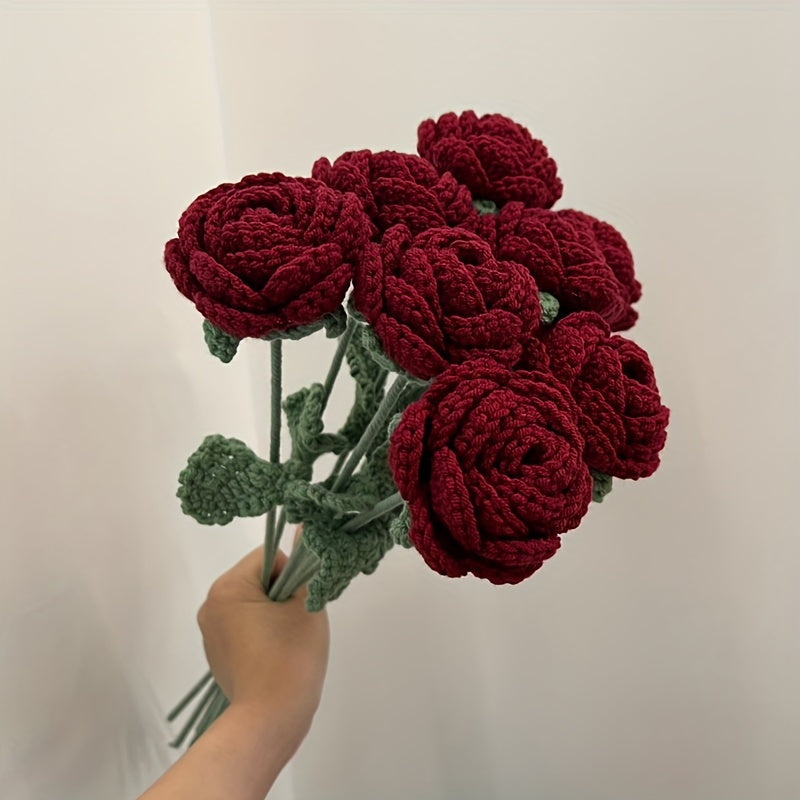 1pc Artificial Flower, Living Room Decoration, Table Rose, Single Bouquet, Wedding Fake Flower, Dried Flower Ornament, High-End Floral Arrangement Decor