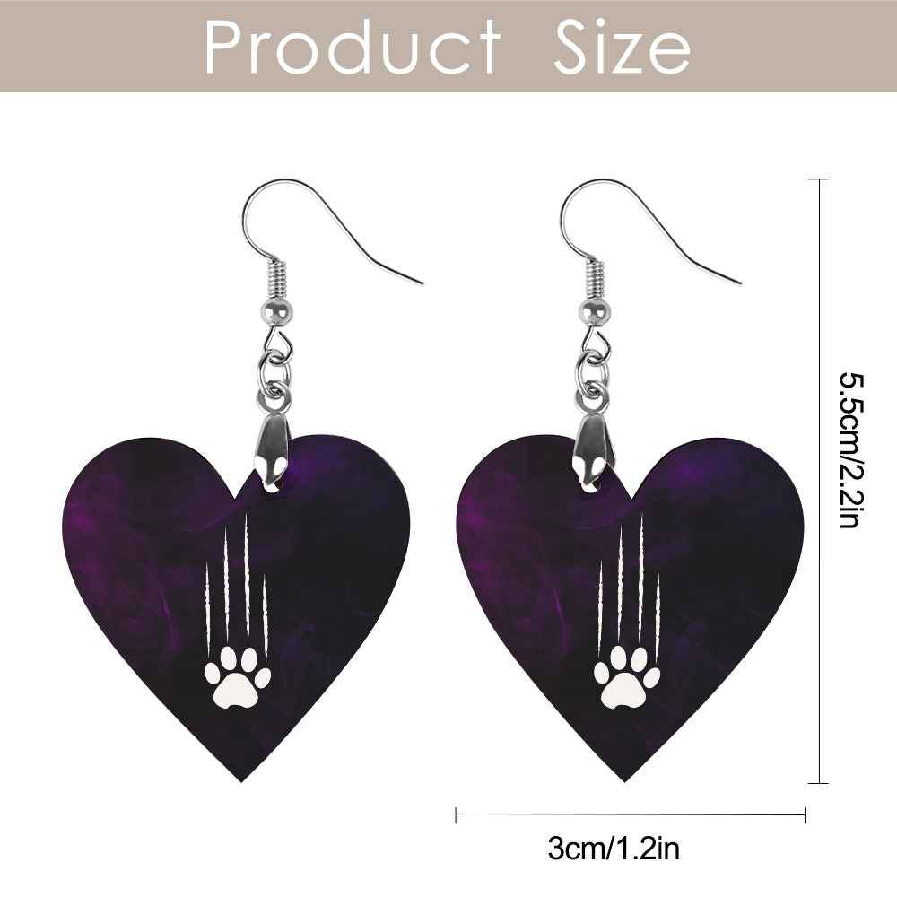 Love Comes With Claws Heart Earrings