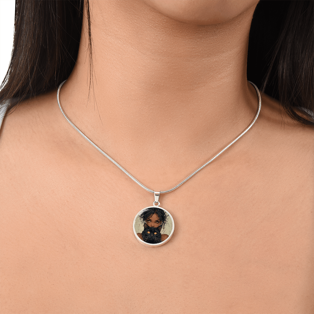 Beautiful Cat Lady Pendant Necklace