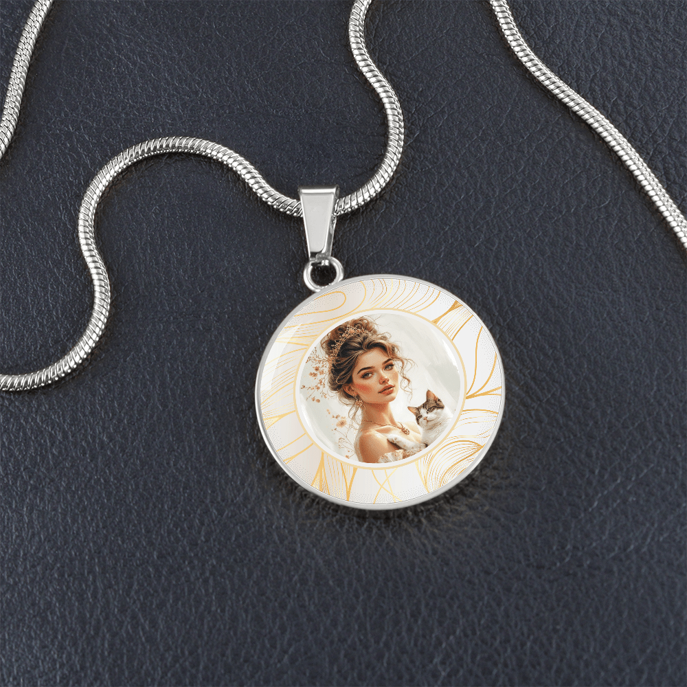 Beautiful Cat Lady Pendant Necklace