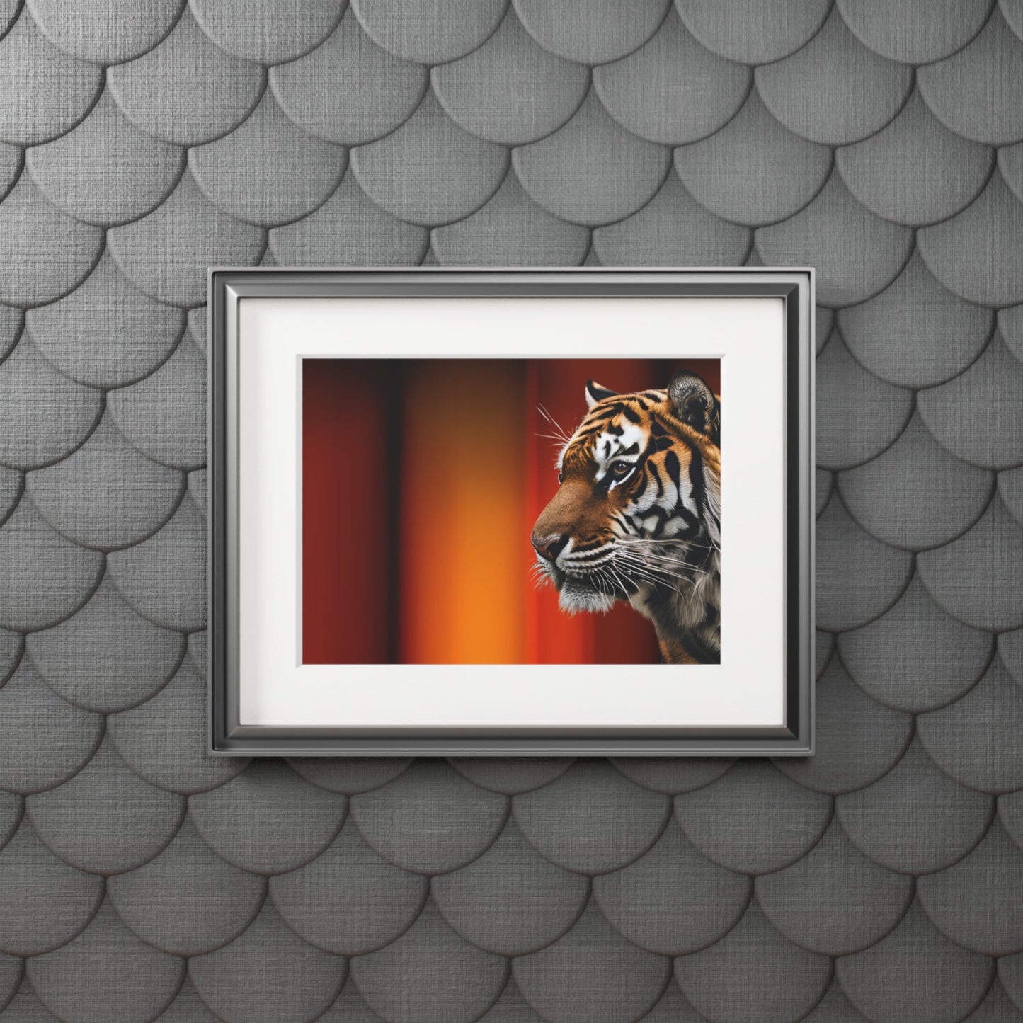 Beautiful Tiger Fine Art Print with Passepartout Frame