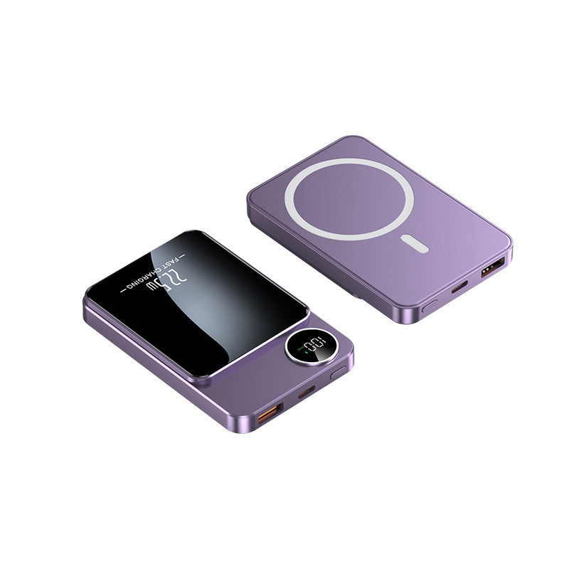 Ultra-thin Magnetic Wireless Power Bank Fast Charging Mobile Power Supply