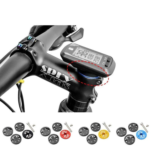 Bike Computer Mount Stem Top Cap Stopwatch Bracket Road Bicycle Speedometer Fixed Holder Base Universal Aluminum Riding Mobile Holder Connect Quickly System MTB Road Bicycle Handlebar